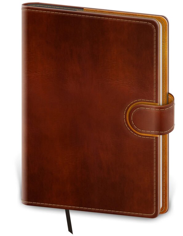 Notebook Flip L lined brown/brown