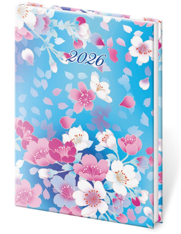 Kapesní koženkové diáře - Kapesní diář A7 Vario Lyra Blossom
