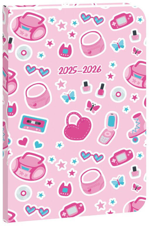 Kapesní koženkové diáře - Školní diář STUDENT Pinky 2025/26 - české kalendárium