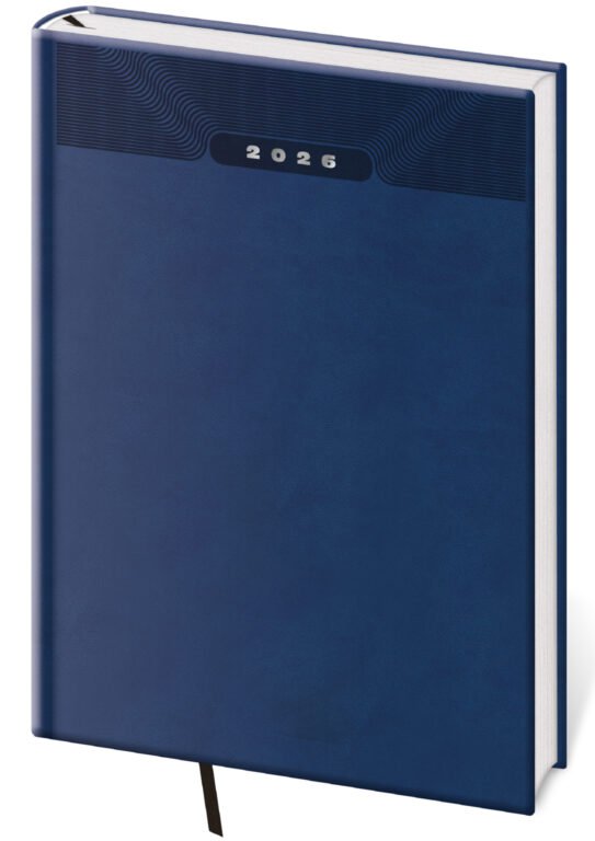 PRINT POP (matná koženka) - Týdenní diář A5 Print Classic modrý
