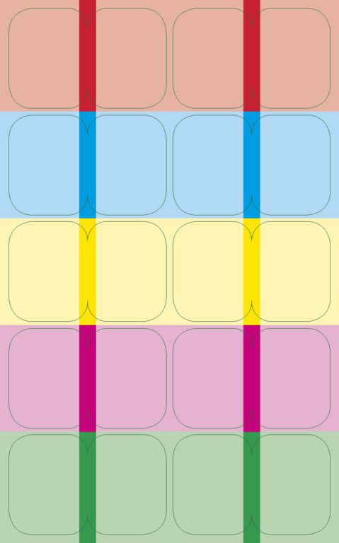 With elastic band - Notebook Double Blue L dot grid