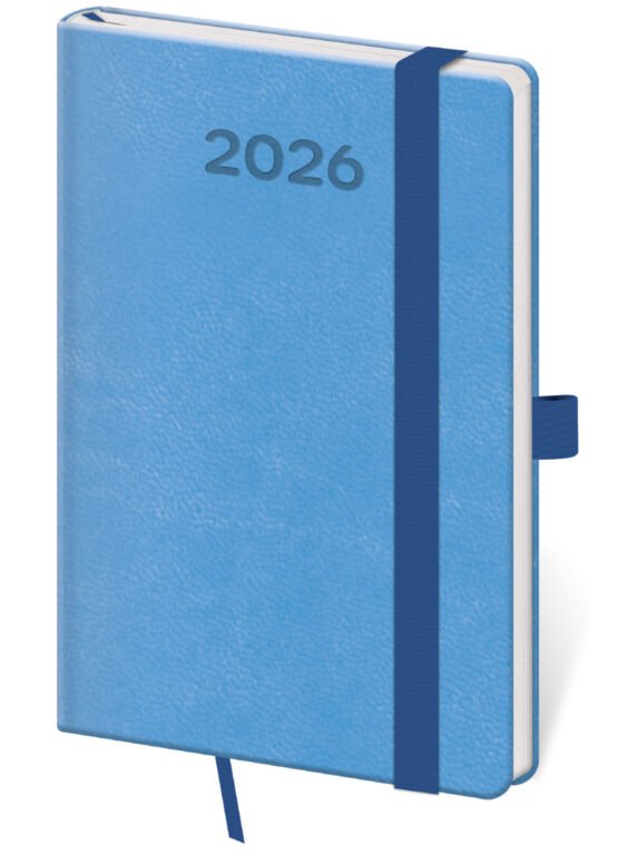 Kapesní koženkové diáře - Kapesní diář Print Pop světle modrý