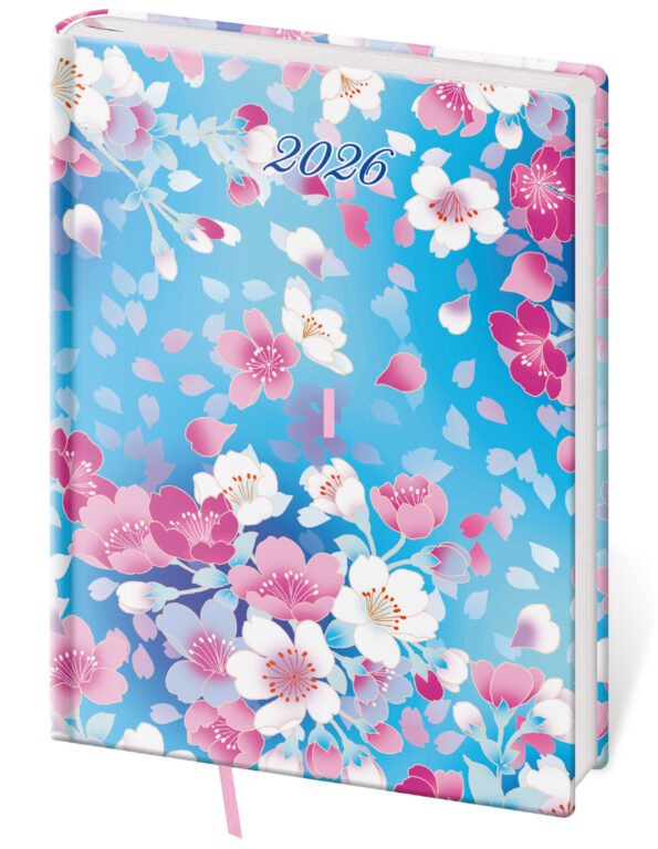 PRINT POP (matná koženka) - Denní diář B6 Vario Lyra Blossom