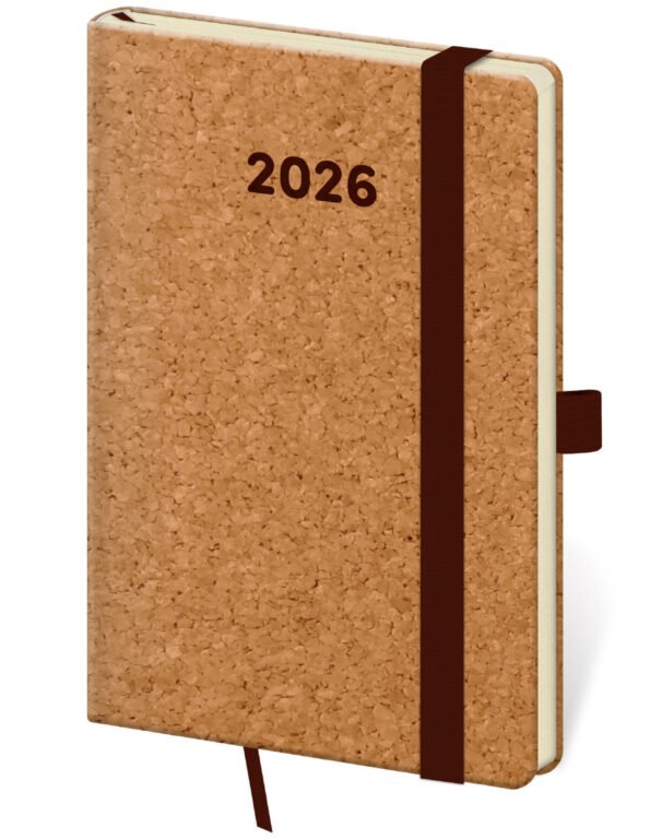 Kapesní koženkové diáře - Kapesní diář Cork s poutkem