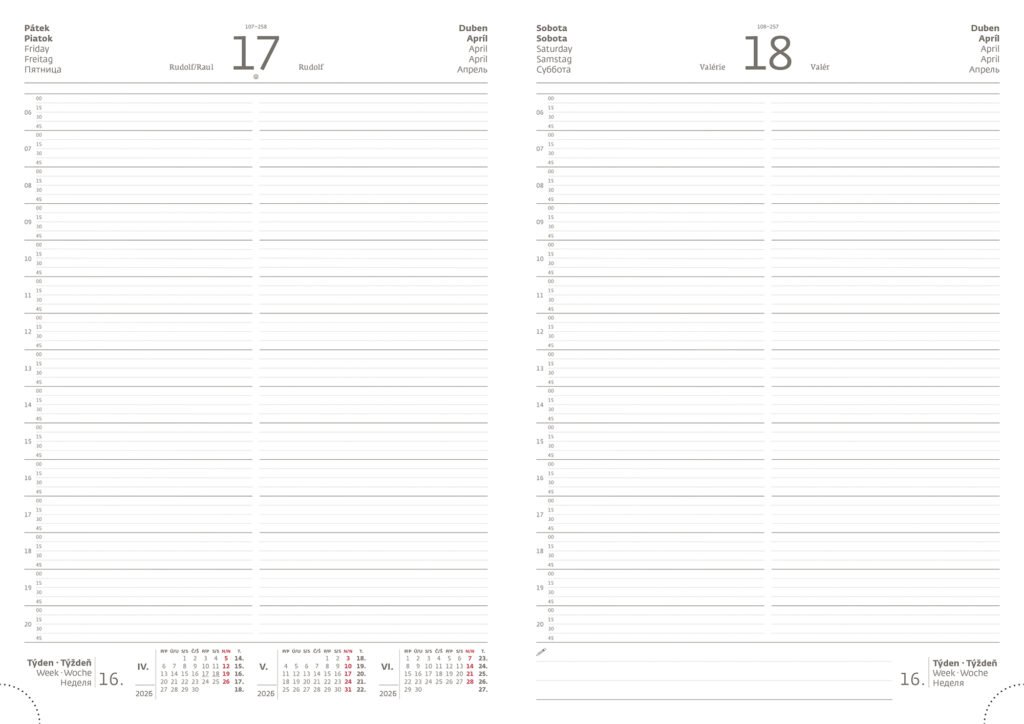 Diáře 2026, plánovací diáře - Denní diář A4 Print Classic modrý