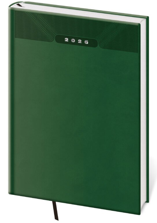 PRINT POP (matná koženka) - Týdenní diář B5 Print Classic zelený