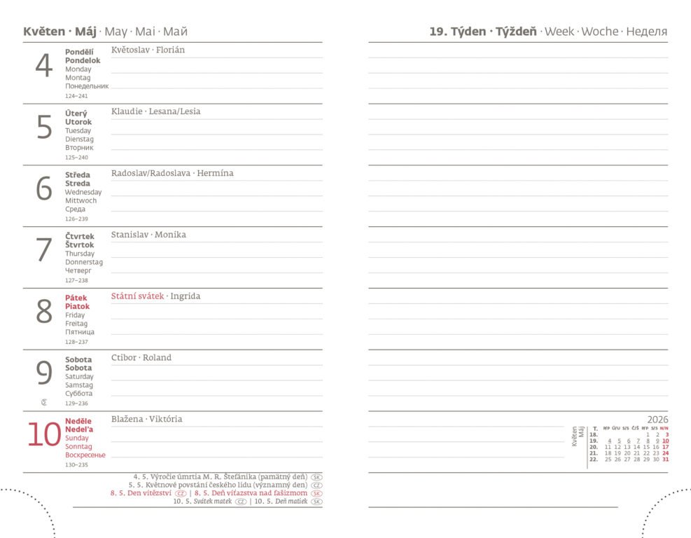 Kapesní diáře Poketto - Kapesní diář Print Pop fialový