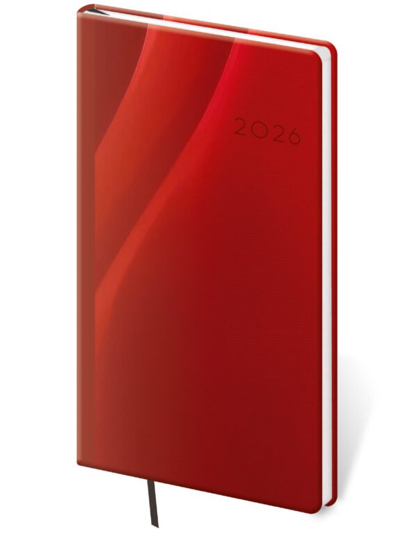 Kapesní koženkové diáře - Kapesní diář Vario Red design