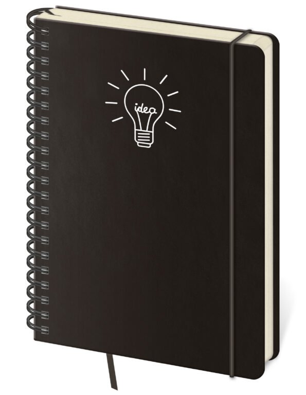 Notebooks - Notebook Twin lined L Idea black