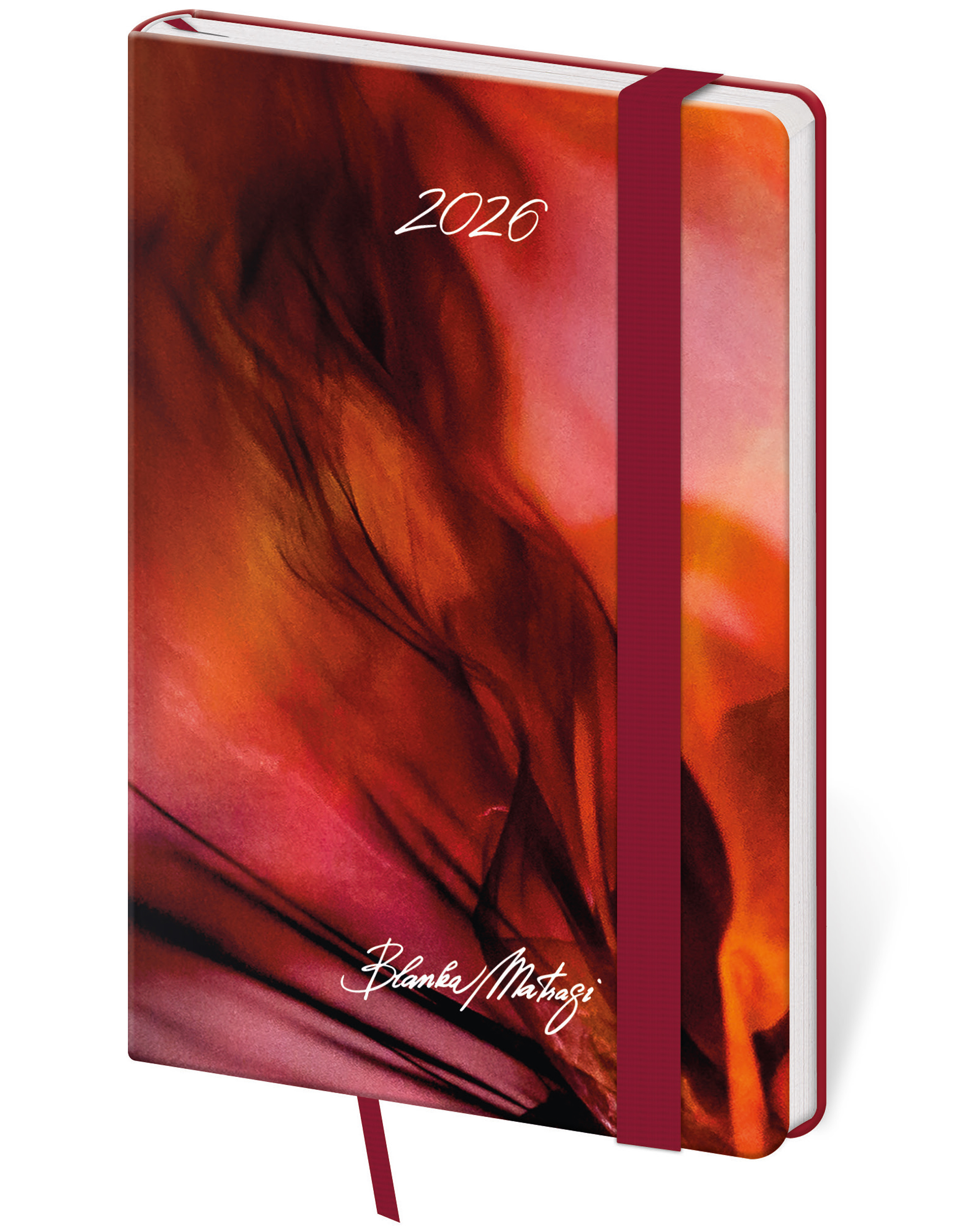 Obaly - Kapesní diář Vario Matragi Red s gumičkou