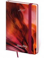 Diáře 2026, plánovací diáře - Kapesní diář Vario Matragi Red s gumičkou