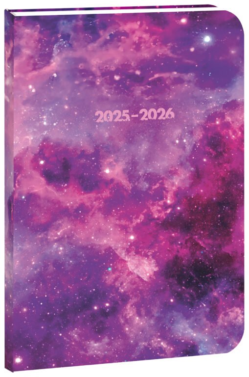 Kapesní koženkové diáře - Školní diář STUDENT Universe 2025/26 - české kalendárium