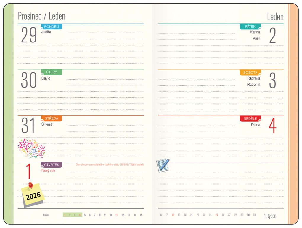 Školní diáře - Školní diář STUDENT Play 2025/26 - české kalendárium