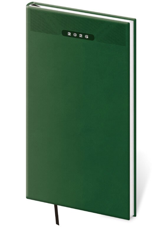 Kapesní koženkové diáře - Kapesní diář Print Classic zelený