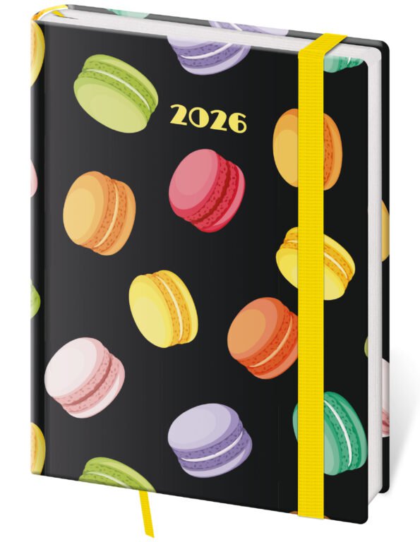 PRINT POP (matná koženka) - Denní diář B6 Vario Macarons s gumičkou