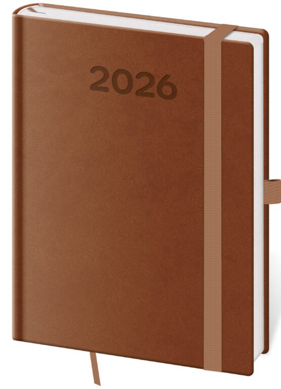 PRINT POP (matná koženka) - Týdenní diář B6 Print Pop mousse