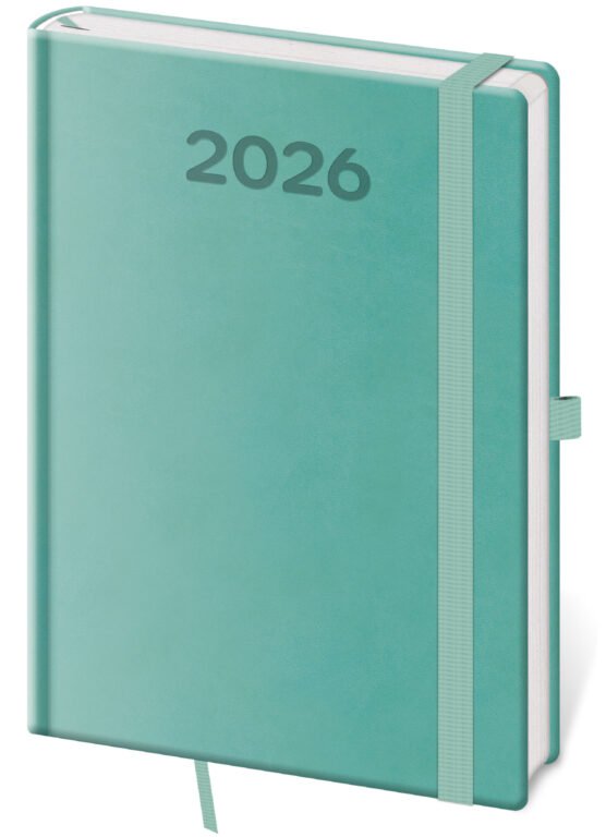 Diáře 2026, plánovací diáře - Denní diář A5 Print Pop světle zelený