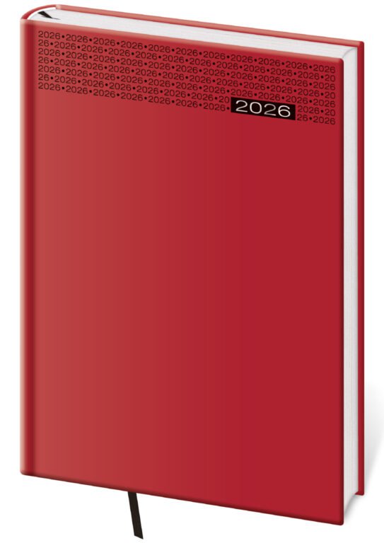 Týdenní diář B5 Gommato červený