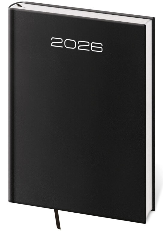 PRINT POP (matná koženka) - Denní diář A5 Old Karachi černý