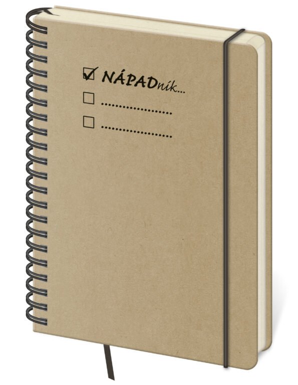 Notebooks - Notebook Twin dot grid L Nápadník brown