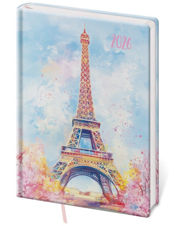 PRINT POP (matná koženka) - Denní diář A5 Vario Lyra Paris