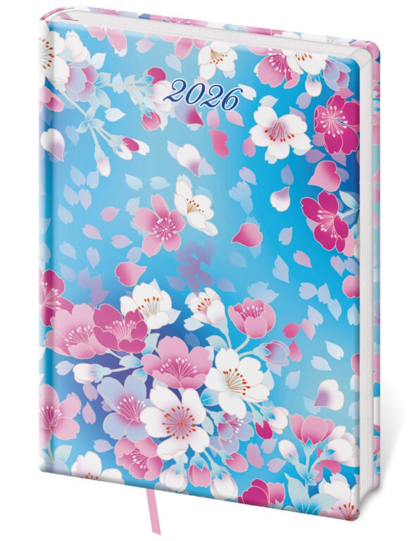 PRINT POP (matná koženka) - Denní diář A5 Vario Lyra Blossom