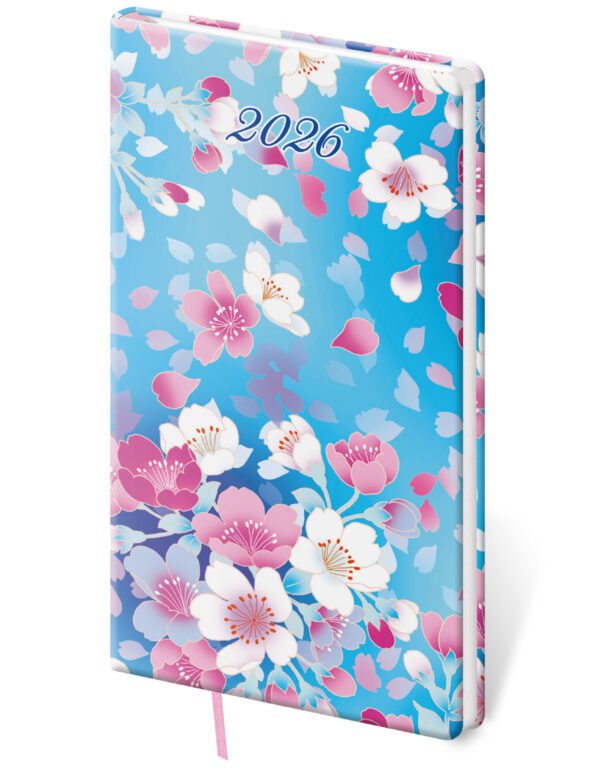 Kapesní koženkové diáře - Kapesní diář Vario Lyra Blossom