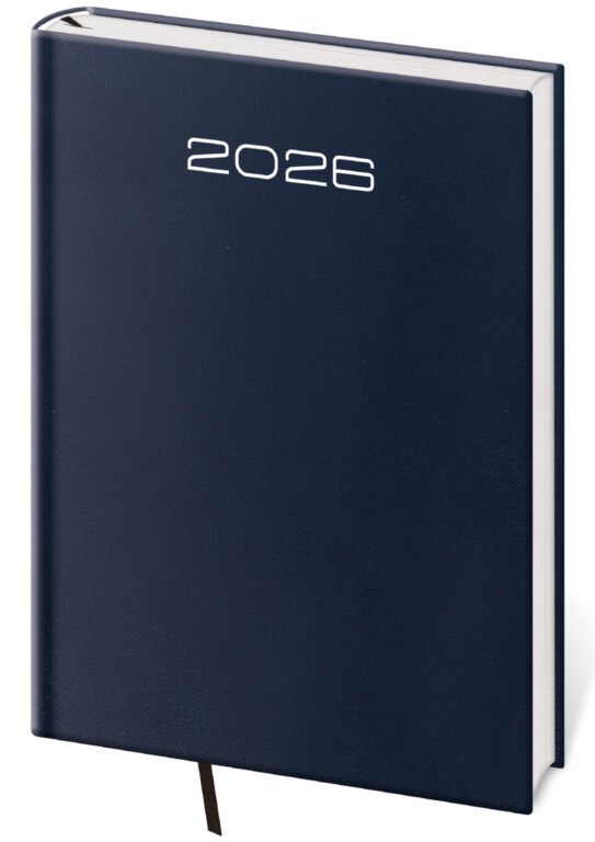 PRINT POP (matná koženka) - Týdenní diář B5 Old Karachi modrý