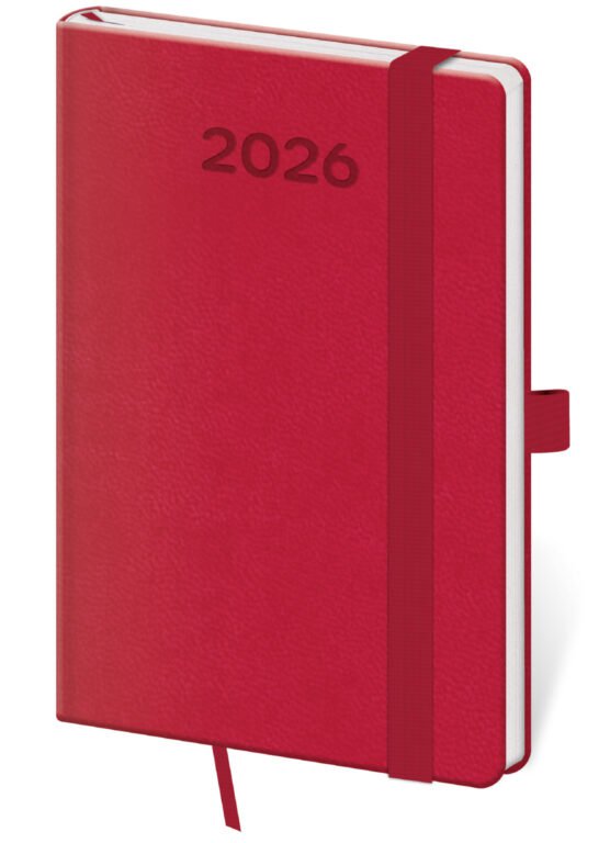 Kapesní koženkové diáře - Kapesní diář Print Pop malinový