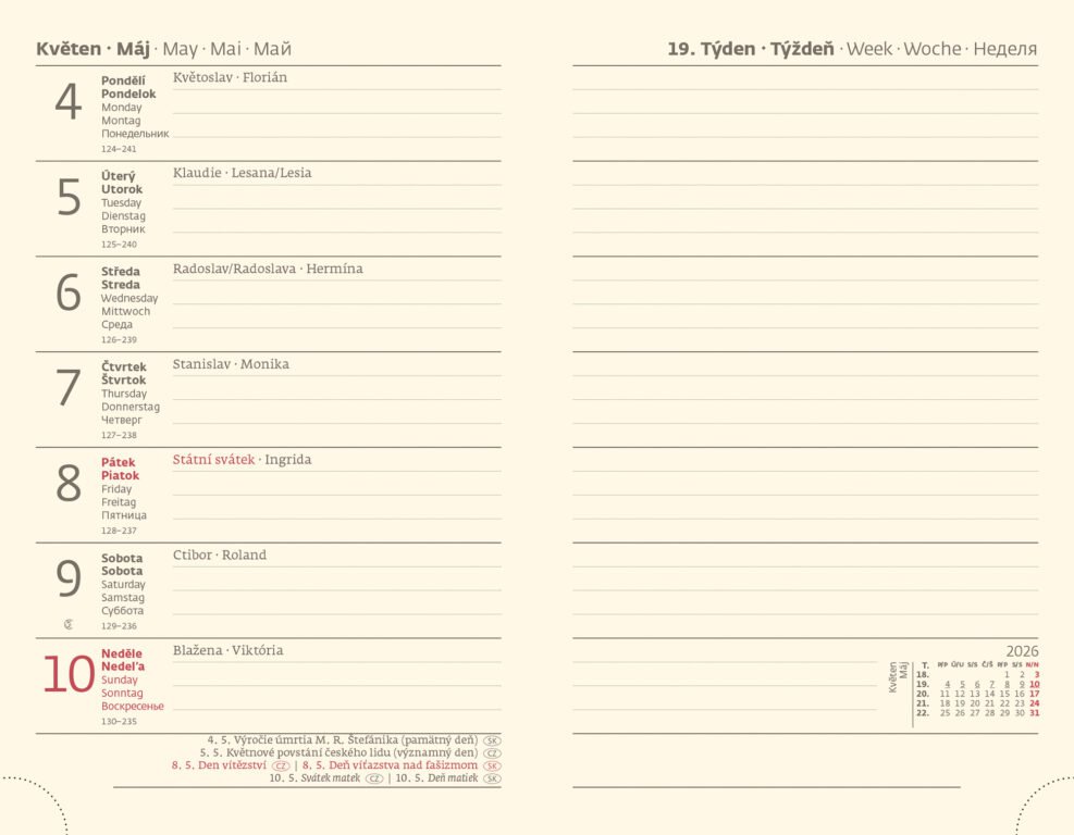 Kapesní diáře Poketto - Kapesní diář New Praga černý s gumičkou