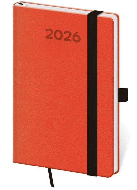 Kapesní koženkové diáře - Kapesní diář Print Pop oranžový