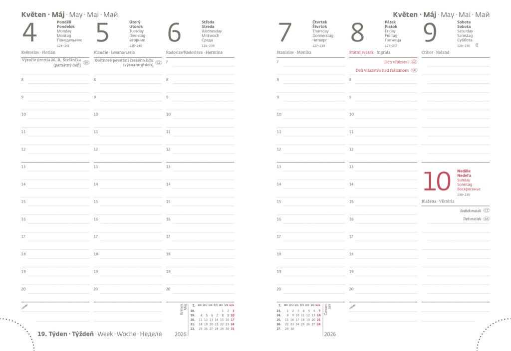 Diáře 2026, plánovací diáře - Týdenní diář B6 Flexies modrý s poutkem