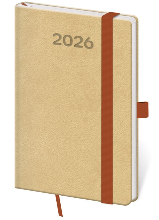 Kapesní koženkové diáře - Kapesní diář Print Pop cappuccino