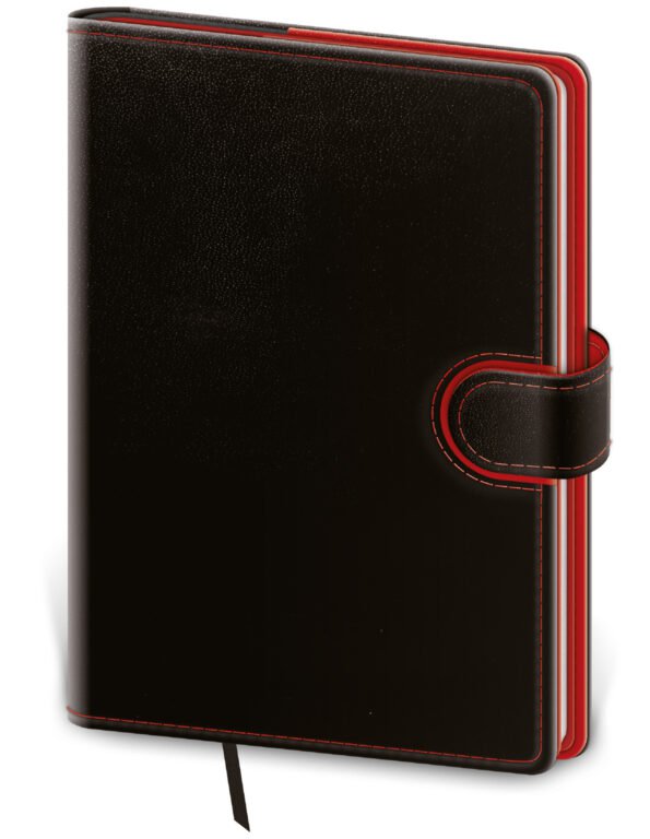 Týdenní diář A5 Flip černo/červený