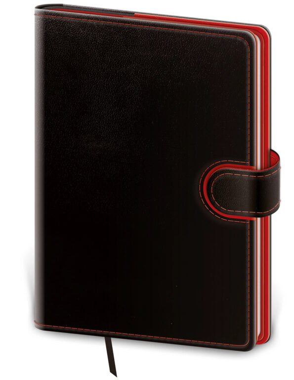 Notebook Flip L dot grid black/red