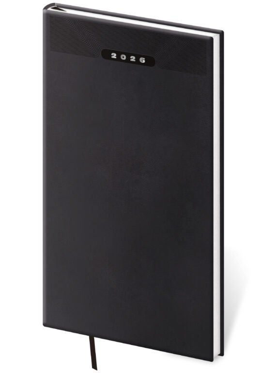 Kapesní koženkové diáře - Kapesní diář Print Classic černý