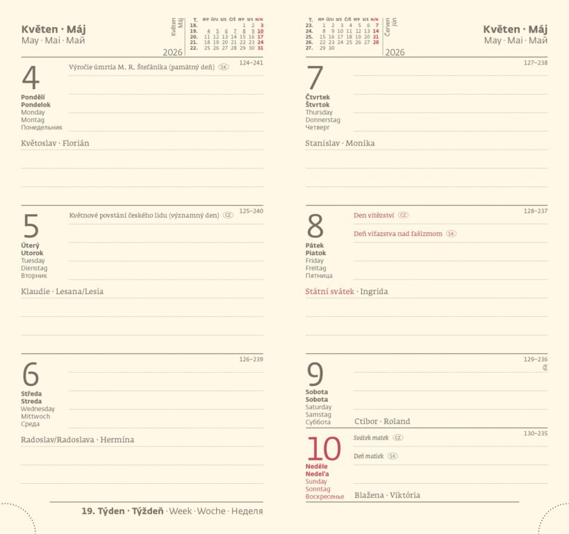 Kapesní koženkové diáře - Kapesní diář Nebrasca angl. červený