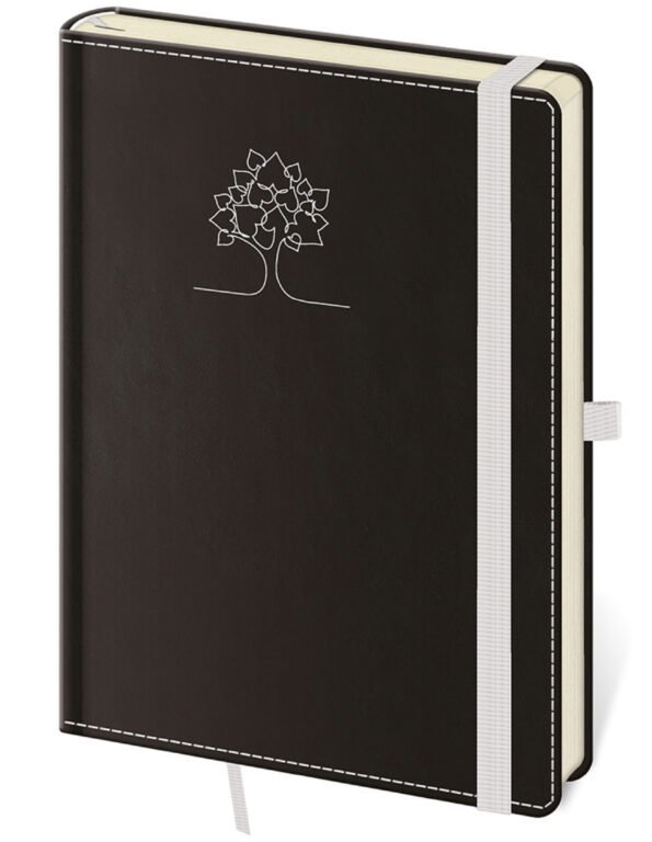 Notebook Black White L lined