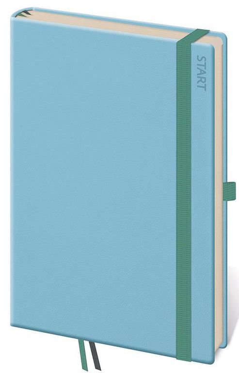 motivační diář modrý